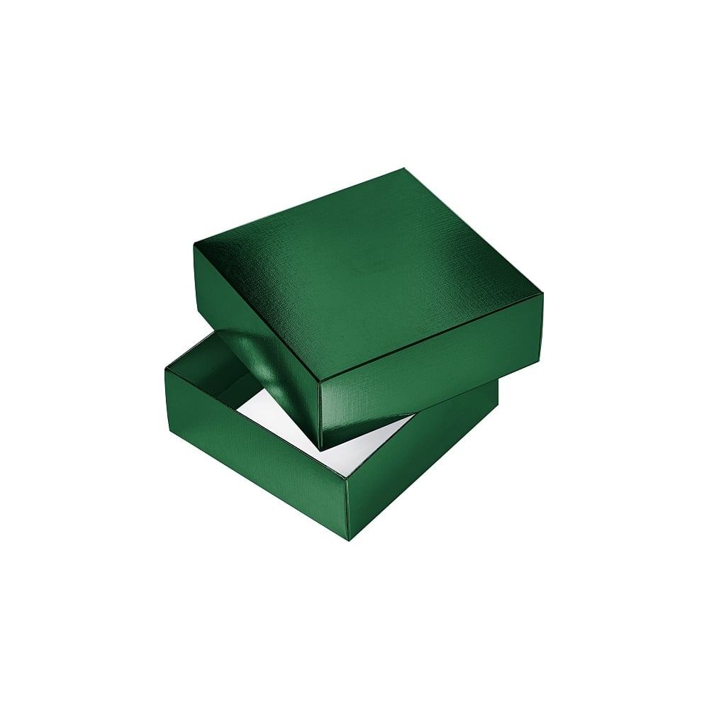 Изображение товара Картонная коробка Hatber 180x180x65 мм зеленая 20 шт упаковка