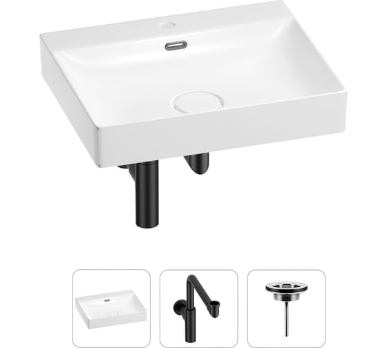 Изображение товара Раковина для ванной Wellsee DeSire в наборе 3 в 1 201001797