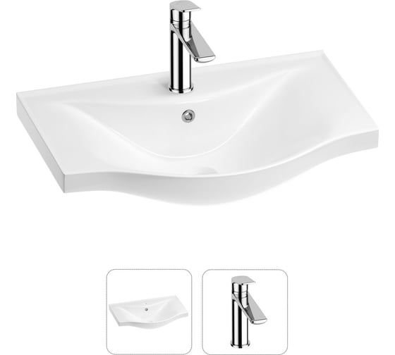 Изображение товара Раковина для ванной набор 2 в 1 Wellsee Bisou 201000896