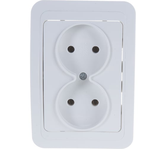 Изображение товара Двойная розетка IN HOME CLASSICO белая 2102 4680005959914