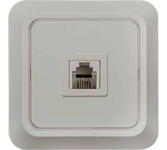 Изображение товара Телефонная розетка IN HOME BOLLETO белая накладная 7034 4690612000398