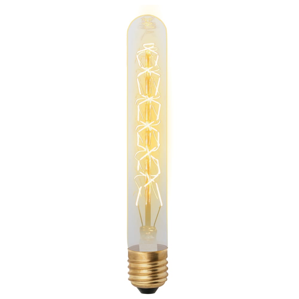 Лампа накаливания uniel il-v-l28a-60/golden/e27 cw01 vintage. форма «цилиндр», ul-00000484