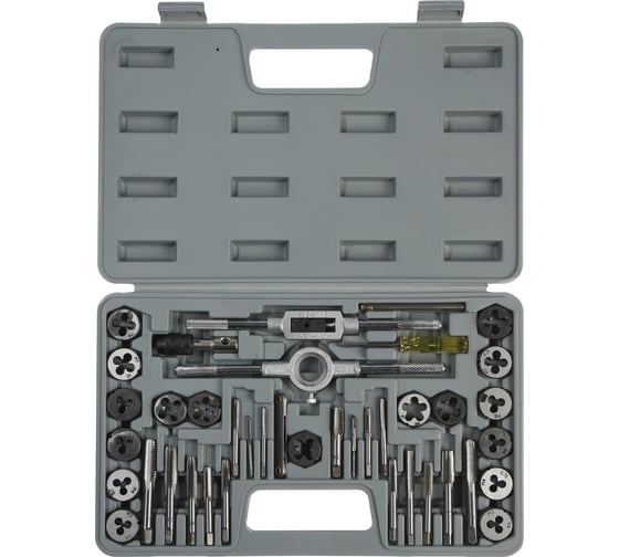 Изображение товара Набор метчиков и плашек ТУНДРА М3 - М12, 40 предметов 2705966