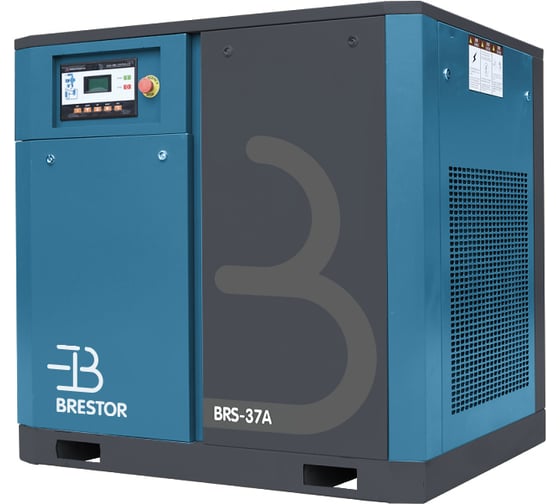 Изображение товара Компрессор винтовой Brestor BRS-37A (6,2м3/мин при 8бар; маслозаполненный), UCX, "Звезда/треугольник", 380В 3ф 50Гц, воздушное охлаждение MAM880 S37A8