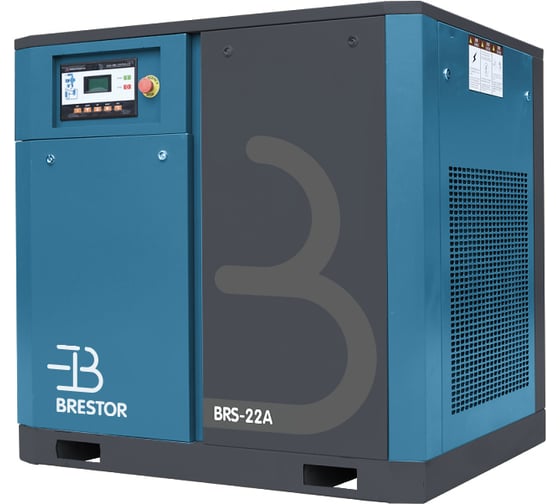 Изображение товара Винтовой компрессор Brestor BRS-22A 3.6 м3/мин при 8 бар, UCX, звезда/треугольник, 3ф, воздушное охлаждение, MAM880 S22A8