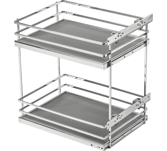 Изображение товара Боковое двухуровневое карго GTV movix pro к ящику 300мм, хром, белый матовый KO-300BO-01B