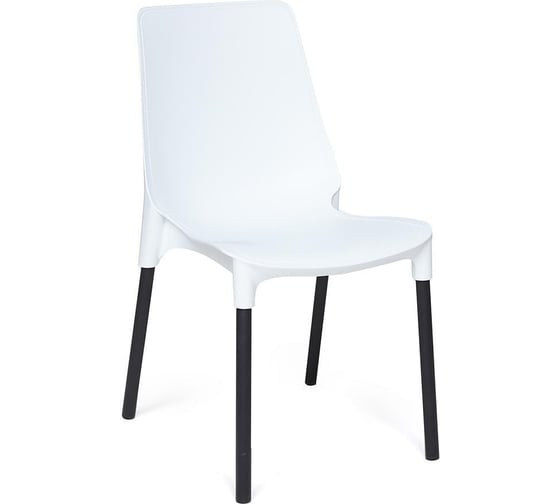 Изображение товара Стул Tetchair genius (mod 75) / 1 шт. в упаковке металл/пластик, 46x56x84 cм, белый/черные ножки 19664