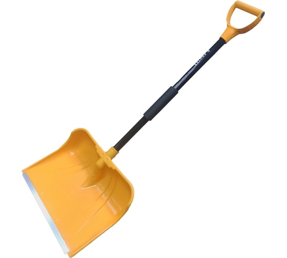 Изображение товара Снеговая лопата ЛЕТО п/эт Снежная королева (алюминиевая планка, алюминиевый черенок 75см, ручка, быстрая сборка) 445x330мм 26046