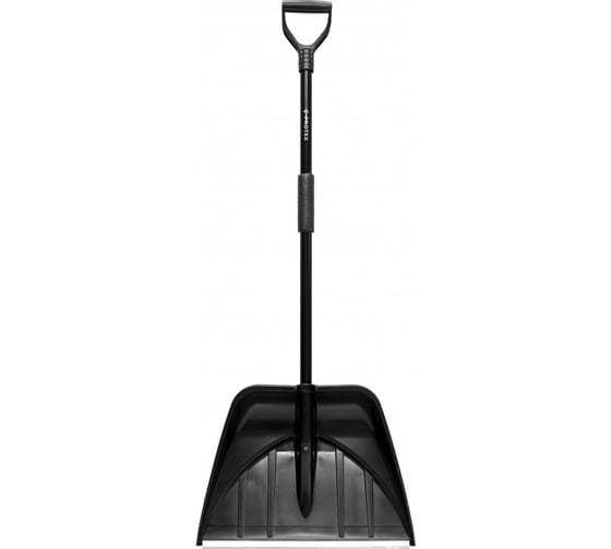 Изображение товара Снеговая лопата ЛЕТО п/эт. профи (ал.планка, ал.черенок, ручка) 555x410мм черная 2437