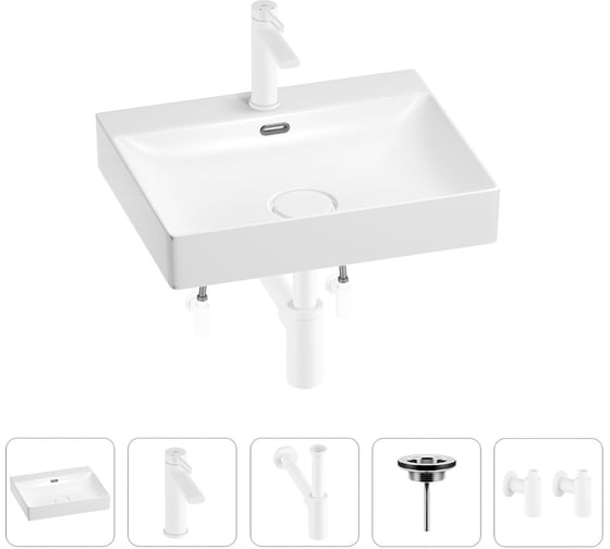 Изображение товара Раковина для ванной Wellsee DeSire в наборе 5 в 1 201005485