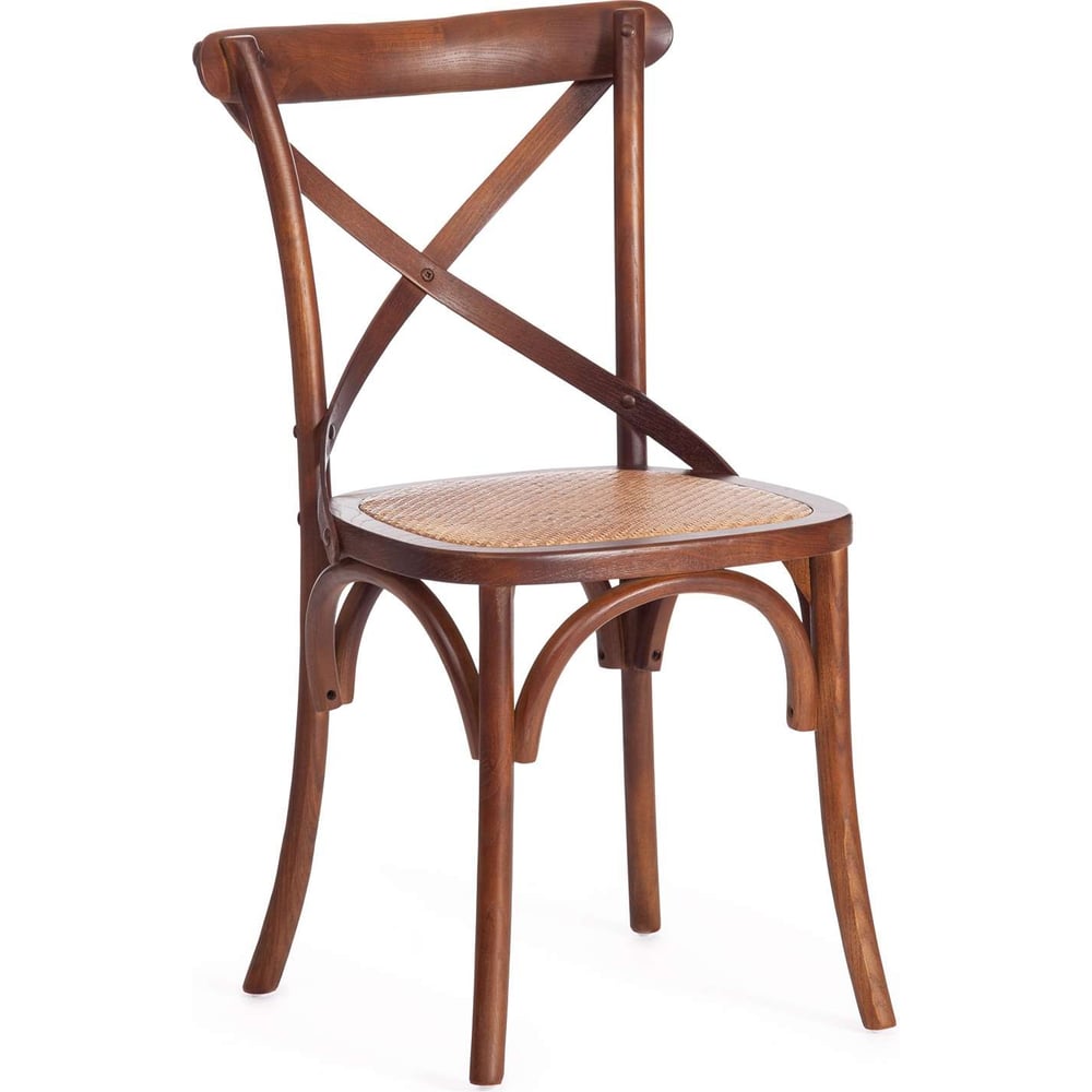 Изображение товара Стул Tetchair cross из дерева в темном орехе 495x535x870 мм