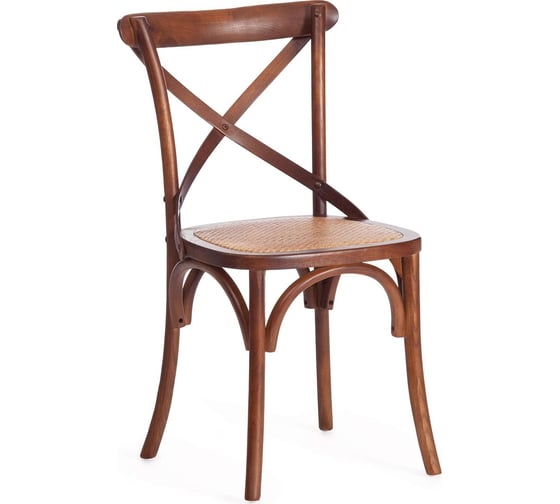 Изображение товара Стул Tetchair cross (mod.cb2001) дерево вяз, 49.5x53.5x87 см, темный орех (№5) 10977