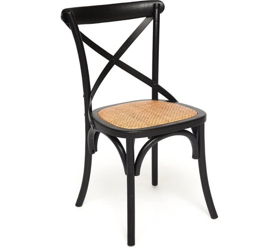 Изображение товара Стул Tetchair cross (mod.cb2001) дерево вяз, 49.5x53.5x87 см, черный 12472