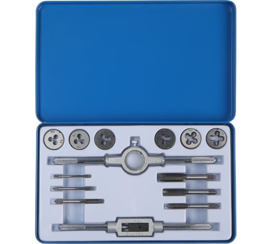 Изображение товара Набор метчиков и плашек ТУНДРА М3 - М10, 14 предметов 2705961