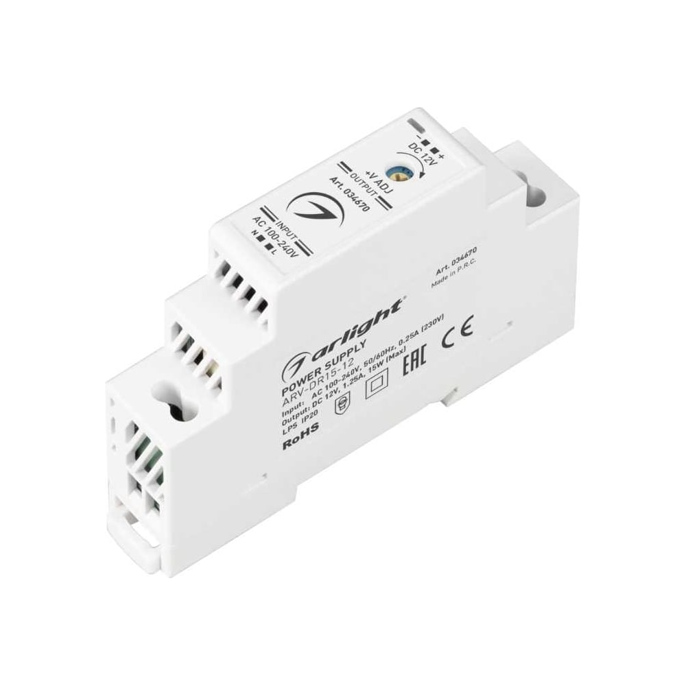 Блоки питания и драйверы Блок питания Arlight ARV-DR15-12 34670