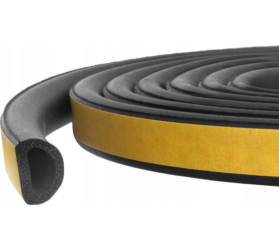 Изображение товара Уплотнитель самоклеящийся "D" черный, 21x17, Industrial ZOOM, 50ml 02-2-4-200