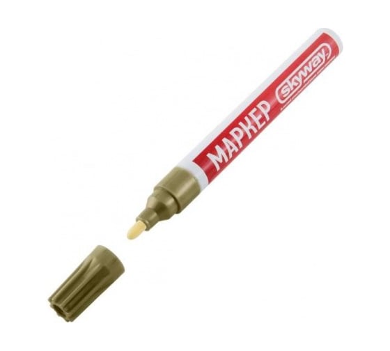 Изображение товара Универсальный маркер с наконечником из фетра, цвет золотой SKYWAY S03501007