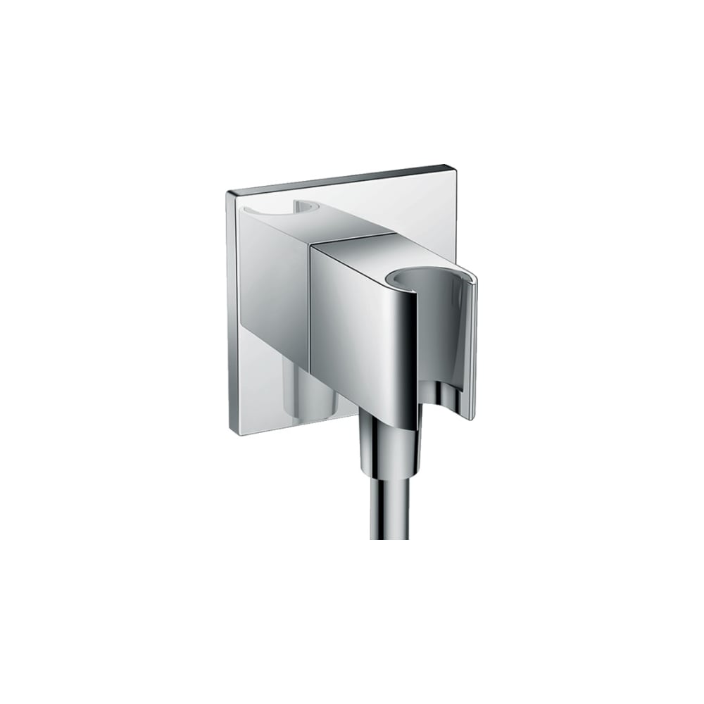 фото Шланговое подсоединение hansgrohe 26486000 с держателем душа fixfit porter square 00000043949