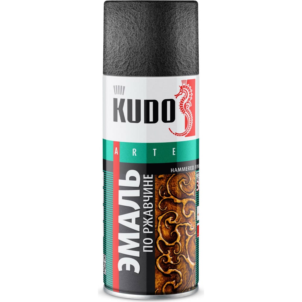 Купить Молотковая эмаль по ржавчине KUDO, 57089, черный