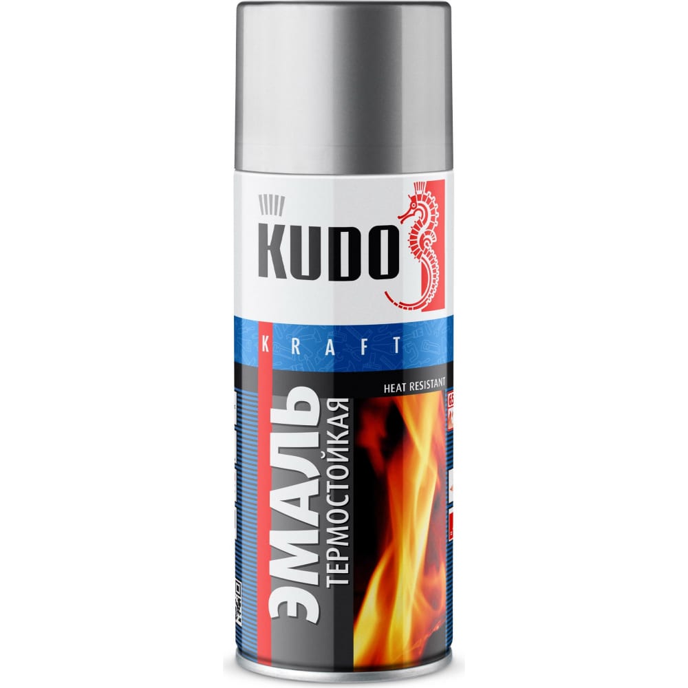 Термостойкая эмаль KUDO клей kudo универсальный серый однокомпонентный 280 мл шор а 40 kbk 523