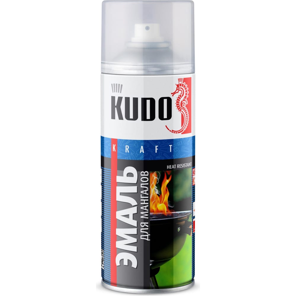 Термостойкая эмаль для мангалов KUDO термостойкая эмаль аэрозоль kudo