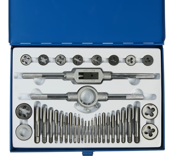 Изображение товара Набор метчиков и плашек ТУНДРА М3 - М16, 36 предметов 2705963