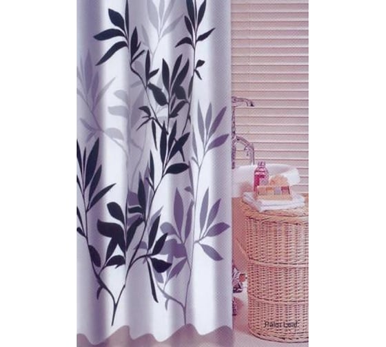 Изображение товара Штора для ванной Zalel фотопринт, 180x200, пальмовый лист, без колец cy-033 553267