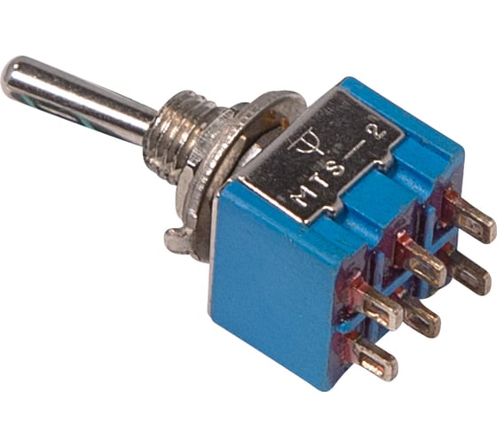 Изображение товара Тумблер REXANT 250v, 3а, (6c), on-on, двухполюсный, micro, (mts-202), 10 штук 36-4020