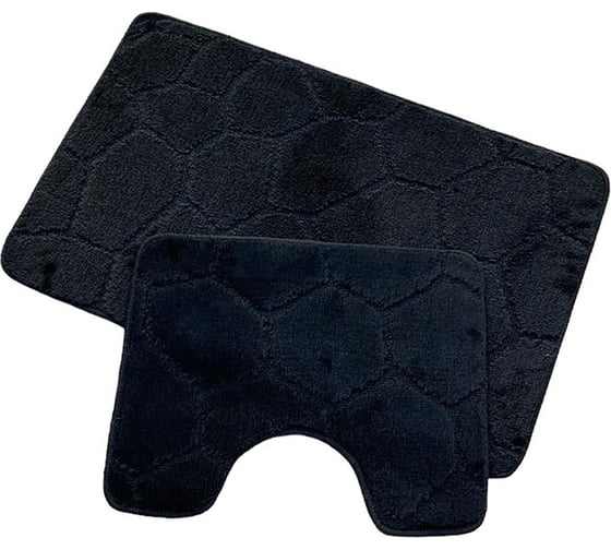 Изображение товара Набор ковриков д/ванной Zalel 2 пр. 60x100 (черный) 553302