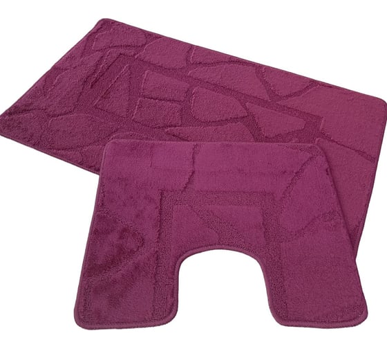 Изображение товара Набор ковриков д/ванной Zalel 2 пр. 55x90 (баклажановый) 553298