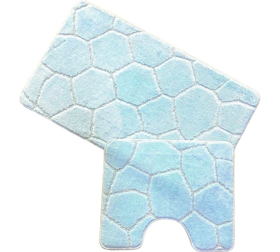 Изображение товара Набор ковриков д/ванной Zalel 2 пр. 55x90 (светло-голубой) 553301