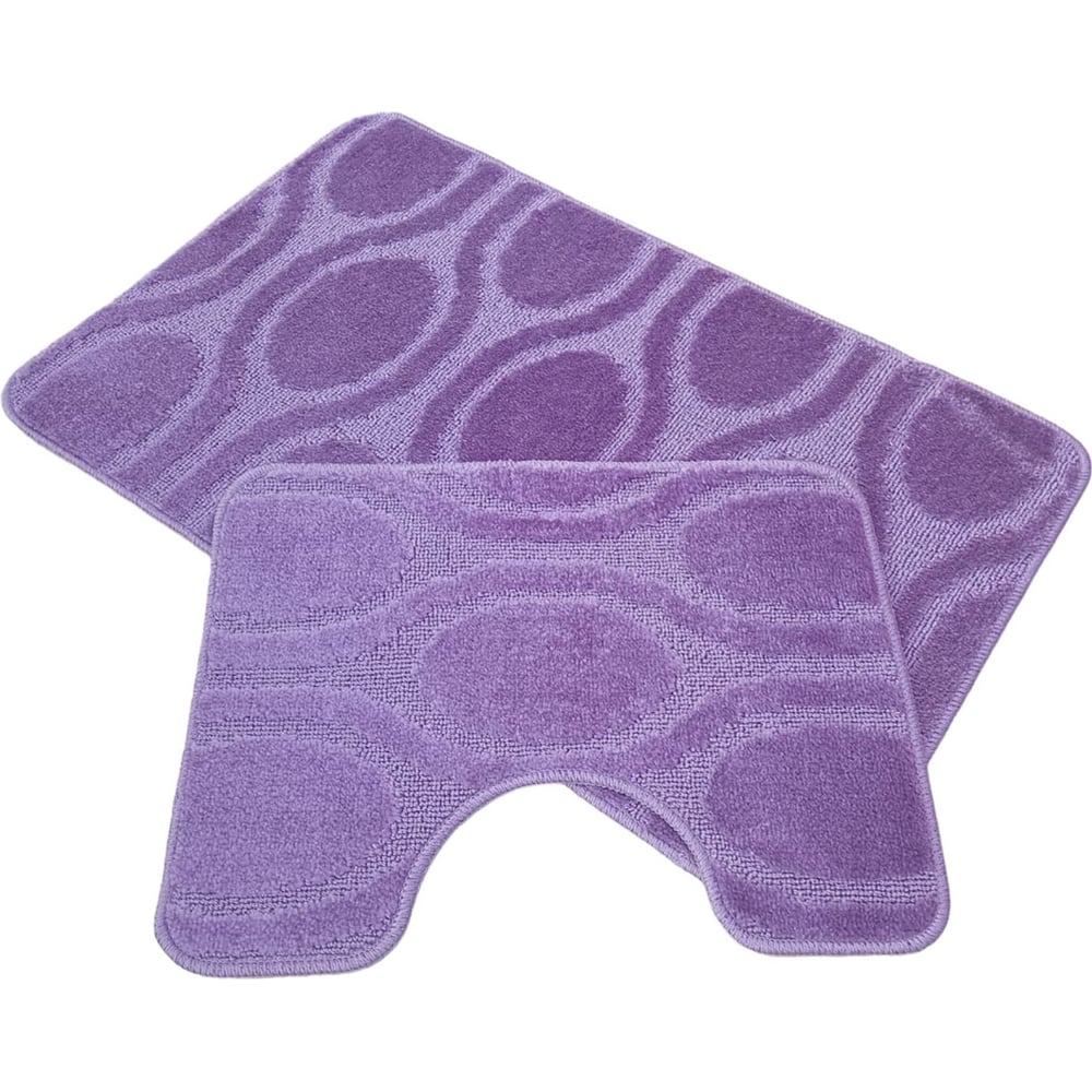 Изображение товара Набор ковриков для ванной Zalel 2 пр. 55x90 сиреневый художественная печать