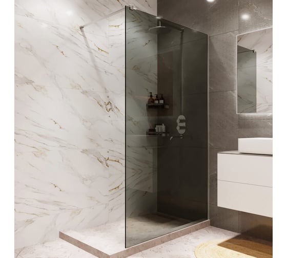 Изображение товара Душевая перегородка Mebelvann Walk In 2000x1000 SILVER BEN-602_SL_T _2000x1000