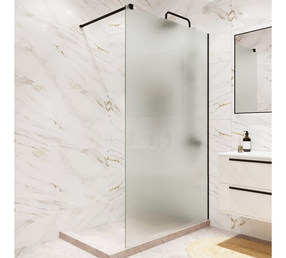 Изображение товара Душевая перегородка Mebelvann Walk In 2000x1000 BLACK BEN-602_BL_M _2000x1000