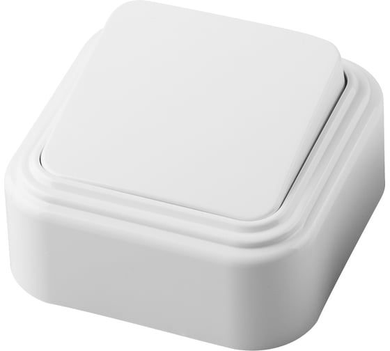 Изображение товара Одноклавишный выключатель STEKKER открытой установки 250В 6А IP20 белый PSW06-21-20 VA 16-131-Б 32742