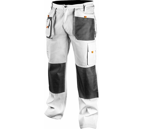 Изображение товара Рабочие белые брюки NEO Tools размер XXL/58 81-120-XXL