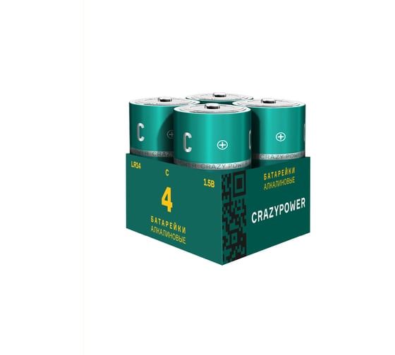 Изображение товара Батарейка Элемент питания алкалиновый CRAZYPOWER С/LR14 (упаковка 4 шт) 5041370