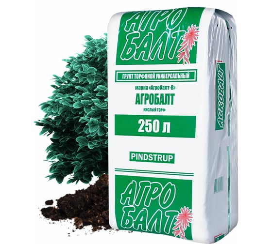 Изображение товара Грунт для рассады Агробалт торфяной кислый 250 л В250