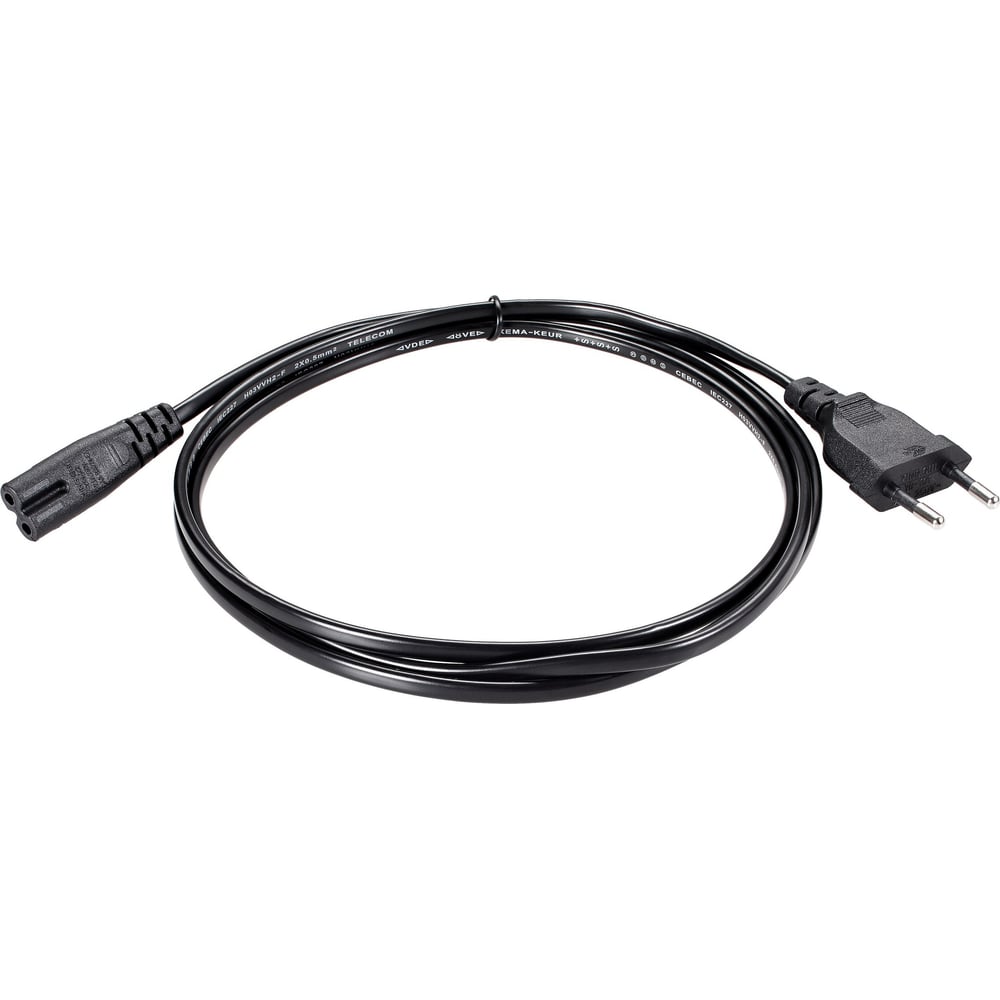 Изображение товара Кабель для аудио-видео техники Telecom iec-320-c7 2-pin, 1.8m, черный, медь TE023-CU0.5-1.8M