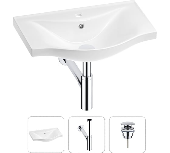 Изображение товара Раковина для ванной набор 3 в 1 Wellsee Bisou 201001616