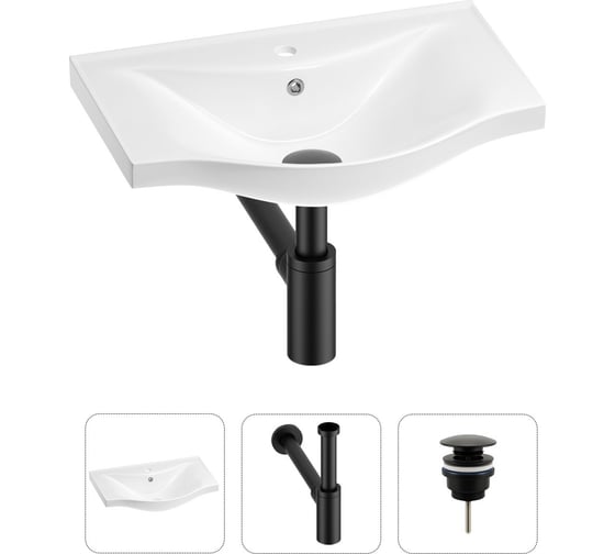 Изображение товара Раковина для ванной набор 3 в 1 Wellsee Bisou 201001552