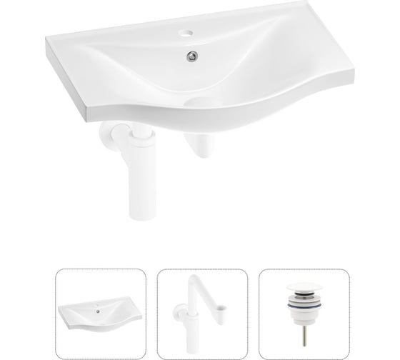 Изображение товара Раковина для ванной набор 3 в 1 Wellsee Bisou 201001575