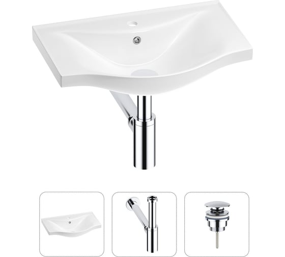 Изображение товара Раковина для ванной набор 3 в 1 Wellsee Bisou 201001551