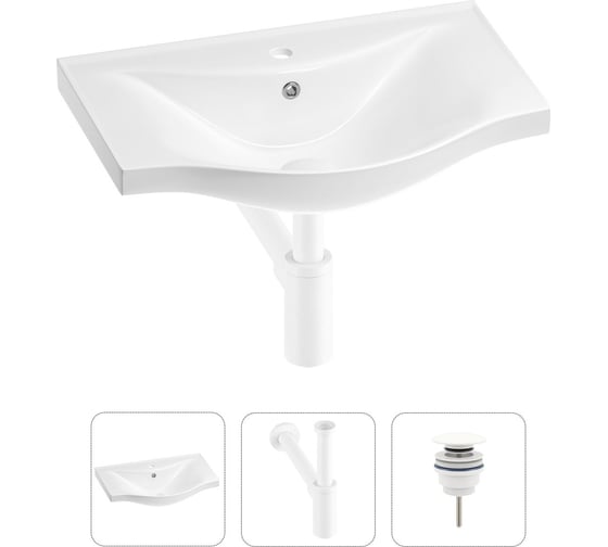 Изображение товара Раковина для ванной набор 3 в 1 Wellsee Bisou 201001580