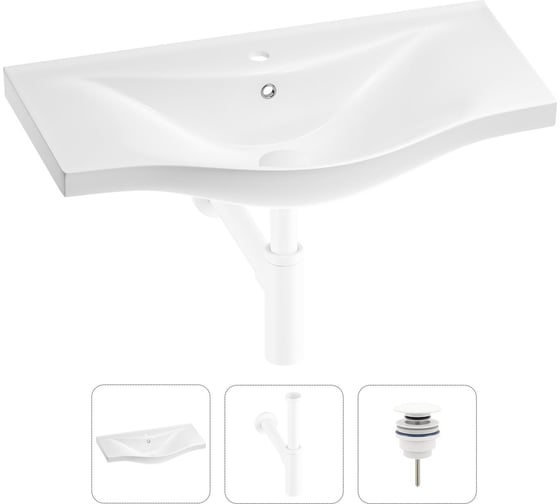 Изображение товара Раковина для ванной набор 3 в 1 Wellsee Bisou 201001695