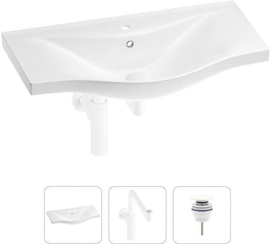 Изображение товара Раковина для ванной набор 3 в 1 Wellsee Bisou 201001700