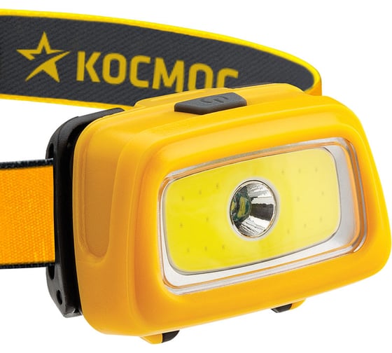 Изображение товара Светодиодный налобный фонарь КОСМОС KOC-H3WDS-COB 1Вт + 3Вт СОВ направлен 511074
