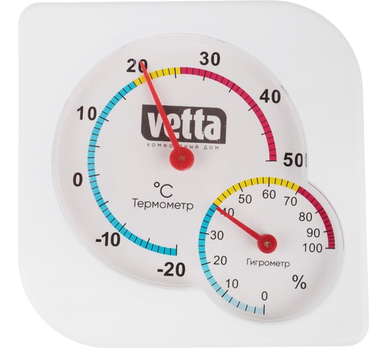 Изображение товара Термометр INBLOOM мини, измерение влажности воздуха, квадратный, 7.5x7.5 см, пластик, блистер 473-052