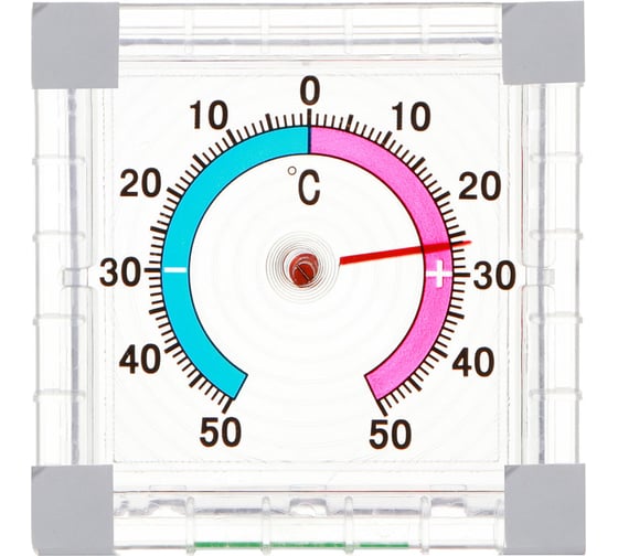 Изображение товара Термометр INBLOOM оконный, биметаллический, -50 до +50, блистер 473-036