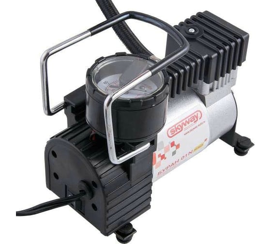 Изображение товара Металлический компрессор 30л/мин в прикуриватель SKYWAY БУРАН-01N Hi-tech 10атм S02001003